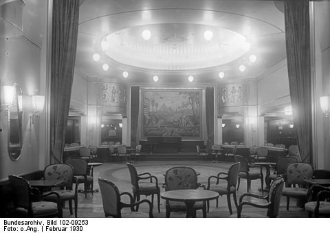 Archive image of ballroom, SS Europa