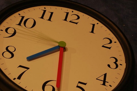 Longtime exposure image of a clock