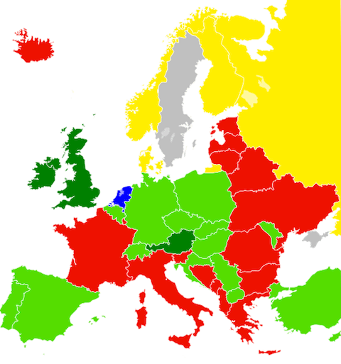 Freedom of Panorama European map