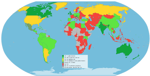 Freedom of Panorama world map