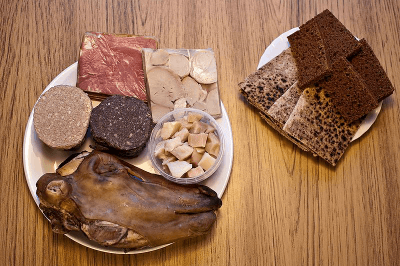 Traditional Iceland food plate