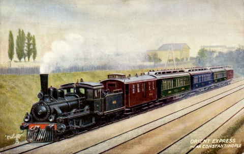 Orient Express on a postcard