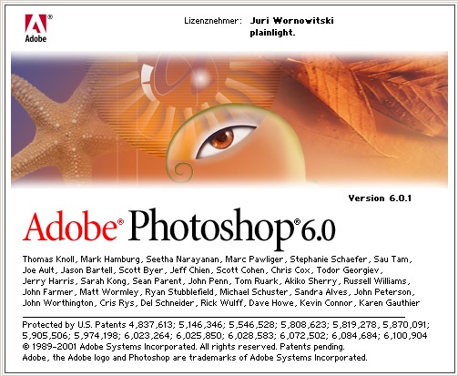 Photoshop 6.0 splash image