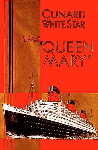 Queen Mary poster, 1930s