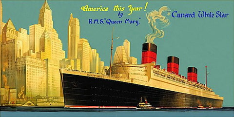 Cunard-White Star vintage poster