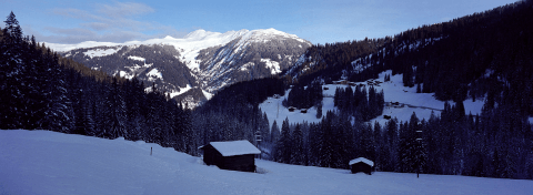 Snowy landscape near Arosa, Switzerland