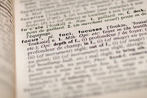 Dictionary entry for "focus"