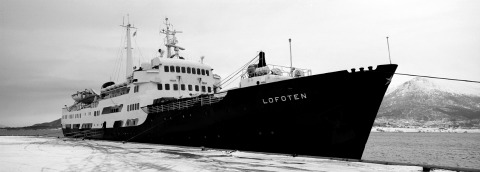 MS Lofoten on the quay in Stokmarknes