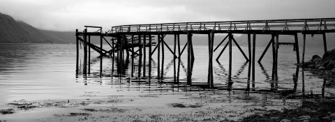 Old pier in Holandfjorden, Norway