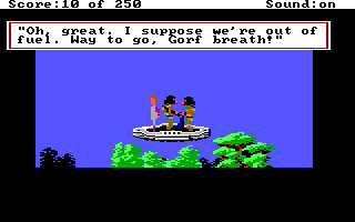 Space Quest II, hovercraft