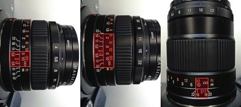 XPan lenses depth of field comparison